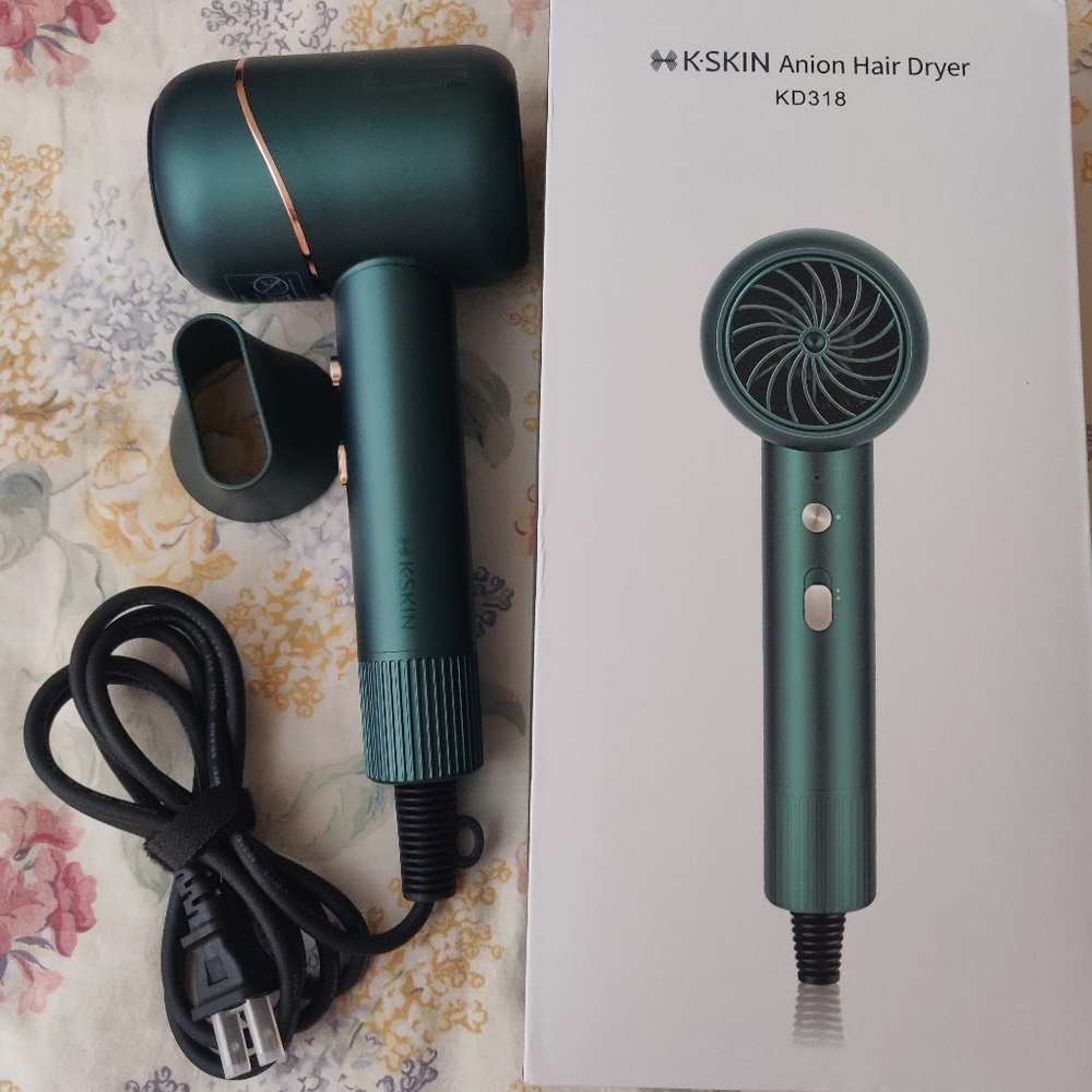 KSKIN Professional Ionic Hair Dryer-Powerful with Concentrator, 1500Watts, KD318